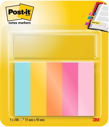 Post-it notes markers Beachside, ft 15 x 50 mm, blister avec 5 blocs de 50 feuilles 5 Stuk