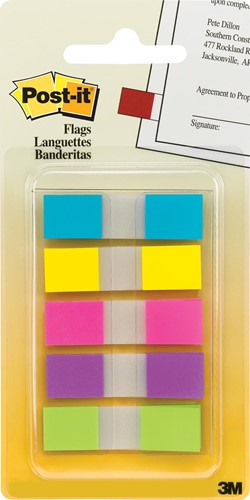 Post-it Index Small, couleurs assorties, 3 + 2 onglets gratuits 100 Stuk