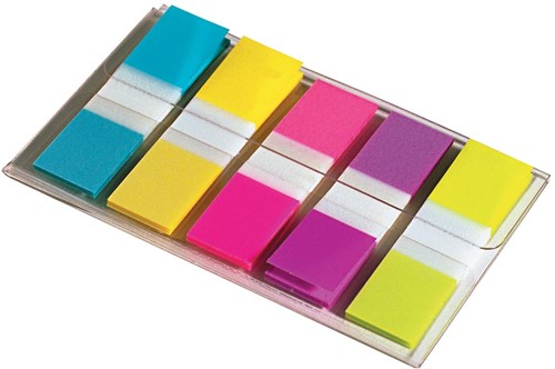 Post-it Index Small, ft 11,9 x 43,2 mm, blister avec 5 couleurs, 20 cavaliers par couleur 100 Stuk