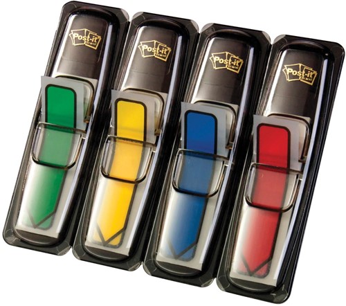 Post-it Index pijltjes, ft 12 x 43 mm, set van 4 kleuren, 24 pijltjes per kleur 96 Stuk