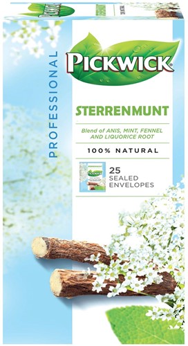 Pickwick thé, menthe étoile, paquet de 25 sachets 25 Stuk