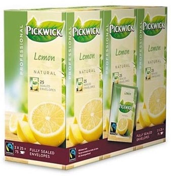 Pickwick thé, citron, du commerce équitable, paquet de 25 sachets