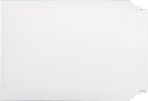 Bong pochette en carton plat, ft 250 x 353 mm, fermeture bande auto-adhésive, boîte de 100 pièces