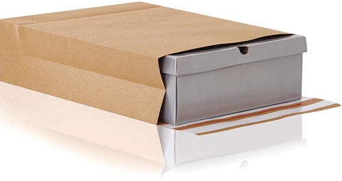 e-Green enveloppen met blokbodem, ft 350 x 450 x 80 + 100 mm, doos van 200 stuks