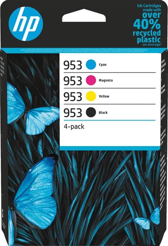 HP inktcartridge 953, 630-900 pagina's, OEM 6ZC69AE, 4 kleuren 1 Stuk