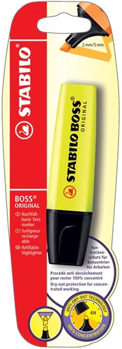 STABILO BOSS ORIGINAL markeerstift, op blister, geel 1 Stuk