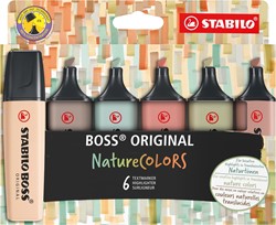 STABILO BOSS ORIGINAL NatureCOLORS surligneur, étui de 6 pièces, assorti