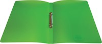 Alpha classeur à anneaux, pour ft A4, en PP, 2 anneaux de 16 mm, vert tranparent-2