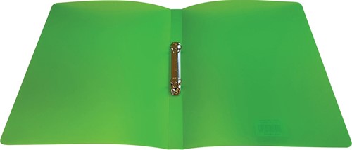Alpha classeur à anneaux, pour ft A4, en PP, 2 anneaux de 16 mm, vert tranparent-2