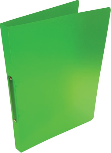 Alpha classeur à anneaux, pour ft A4, en PP, 2 anneaux de 16 mm, vert tranparent