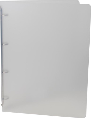 Alpha classeur à anneaux, pour ft A4, en PP, 4 anneaux de 16 mm, blanc tranparent