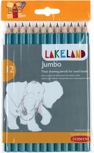 Lakeland crayons graphite Jumbo HB, paquet de 12 pièces