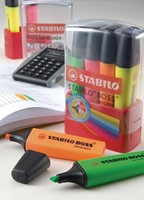 STABILO BOSS ORIGINAL surligneur, Desk set Parade de 4 pièces en couleurs assorties-2