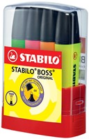 STABILO BOSS ORIGINAL surligneur, Desk set Parade de 4 pièces en couleurs assorties