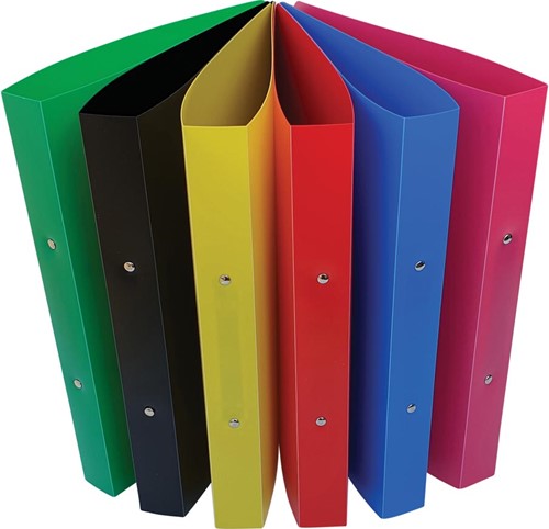 Alpha classeur à anneaux, pour ft A4, en PP, 2 anneaux de 25 mm, couleurs assorties