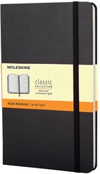 Moleskine notitieboek, ft 9 x 14 cm, gelijnd, harde cover, 192 bladzijden, zwart 1 Stuk