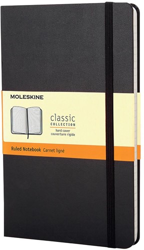 Moleskine carnet de notes, ft 9 x 14 cm, ligné, couverture solide, 192 pages, noir 1 Stuk