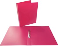 Alpha ringmap, voor ft A4, uit PP, 2 ringen van 25 mm, roze-2