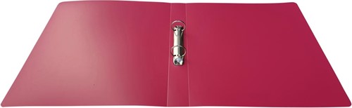 Alpha ringmap, voor ft A4, uit PP, 2 ringen van 25 mm, roze-3
