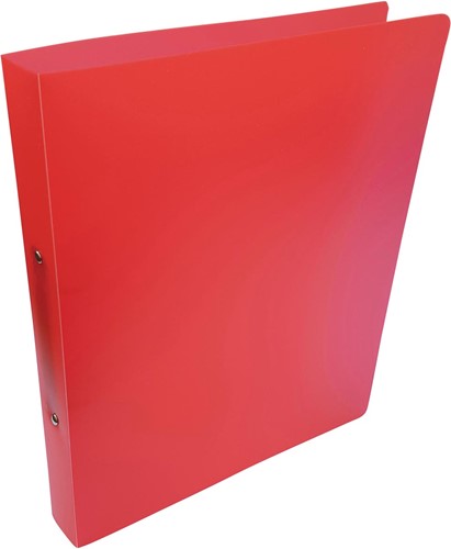 Alpha classeur à anneaux, pour ft A4, en PP, 2 anneaux de 25 mm, rouge tranparent