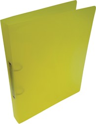 Alpha classeur à anneaux, pour ft A4, en PP, 2 anneaux de 25 mm, jaune tranparent