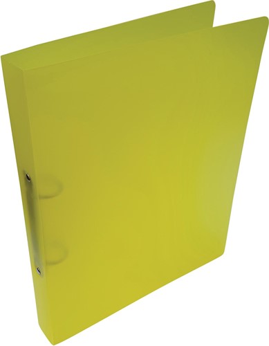 Alpha classeur à anneaux, pour ft A4, en PP, 2 anneaux de 25 mm, jaune tranparent