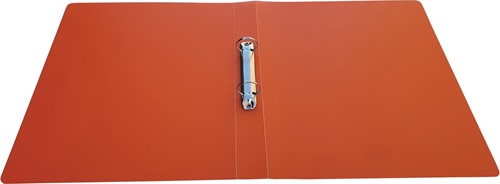 Alpha ringmap, voor ft A4, uit PP, 2 ringen van 25 mm, transparant oranje-2