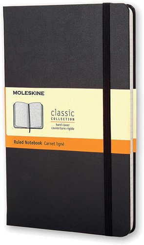 Moleskine carnet de notes, ft 13 x 21 cm, ligné, couverture solide, 240 pages, noir 1 Stuk