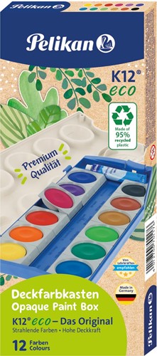 Pelikan boîte de couleurs aquarelle 735/K12 Eco, 12 godets