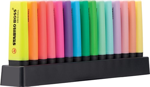 STABILO BOSS ORIGINAL Pastel surligneur, deskset de 15 pièces en couleurs assorties 15 Stuk