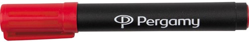 Pergamy permanent marker met beitelpunt, rood