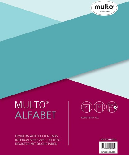 Multo intercalaires, ft A4, en PP, set A-Z 1 Stuk