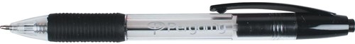 Pergamy stylo bille Retract, pointe moyenne, noir