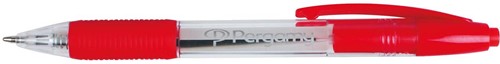 Pergamy stylo bille Retract, pointe moyenne, rouge