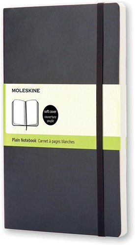 Moleskine notitieboek, ft 13 x 21 cm, effen, soepele cover, 192 bladzijden, zwart 1 Stuk