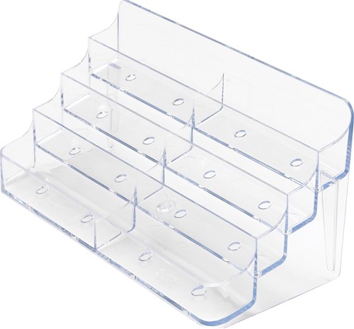 Deflecto porte-cartes de visite 2 x 4 compartiments, transparent