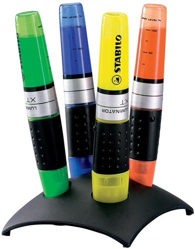 STABILO LUMINATOR markeerstift, deskset van 4 stuks in geassorteerde kleuren 1 Stuk