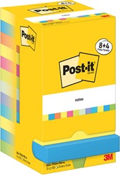 Post-It Notes Energetic, 100 feuilles, ft 76 x 76 mm, 8 + 4 GRATUIT