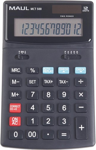 Maul calculatrice de bureau MCT 500, Check & Correct, noir