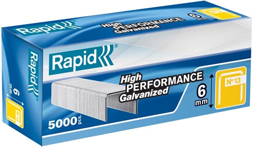 Rapid dunne nieten nr. 13/6, gegalvaniseerd, doos van 5000 stuks 5000 Stuk