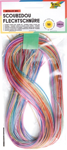 Folia fils de scoubidou avec fil d'or et d'argent, paquet de 50 fils