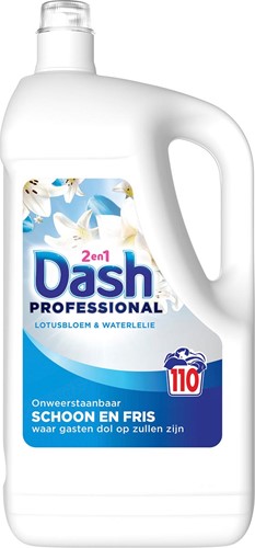 Dash Professional 2 en 1 Formula Fleurs de Lotus & Lily lessive, bouteille de 4,95 litres, 110 doses