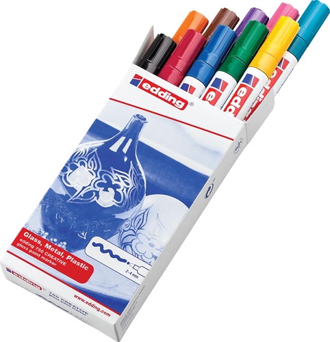 Edding marqueur peinture 750, set de 10 pièces en couleurs assorties