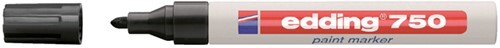 Paintmarker edding 750 oliebasis 2-4mm zwart 1 Stuk