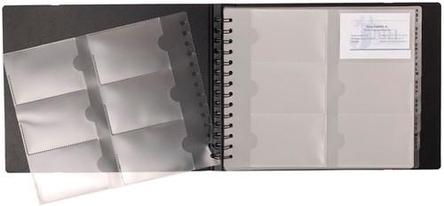 Exacompta Visitekaartenmap Exactive, Ft 20 x 25 cm, voor 240 kaarten, zwart