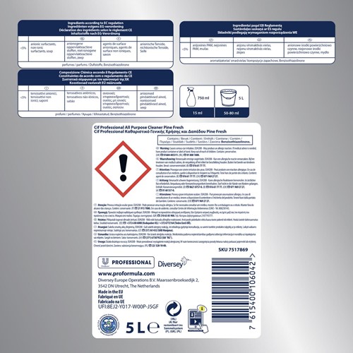 Cif allesreiniger dennenfris, fles van 5 liter-2