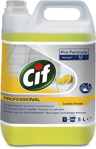 Cif allesreiniger citroenfris, fles van 5 liter