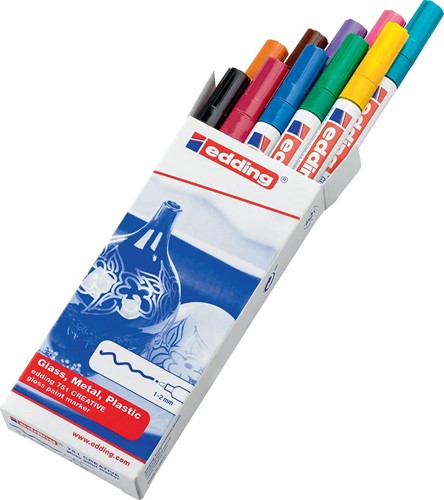 Edding marqueur peinture 751, set de 10 pièces en couleurs assorties
