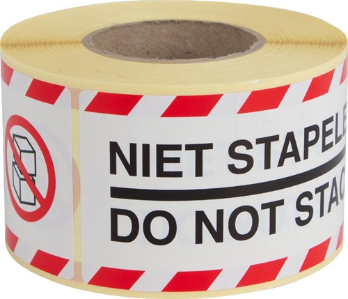 Rillprint étiquettes Do not stack, ft 46 x 125 mm, rouleau de 250 pièces