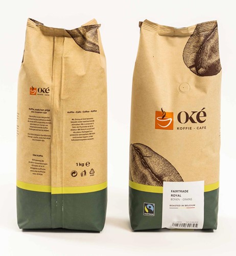 Oké café en grains, paquet de 1 kg, Fairtrade Royal